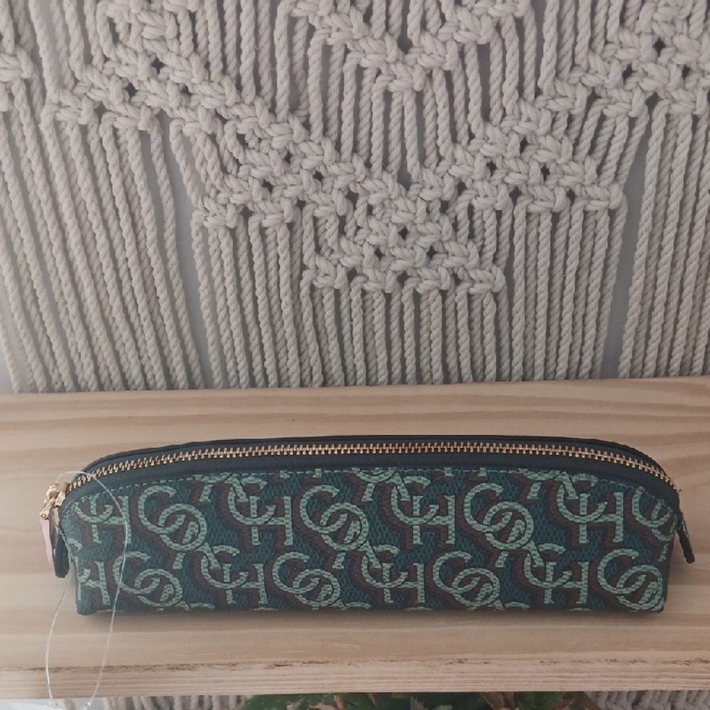 Green and Black Patterned Pencil Case